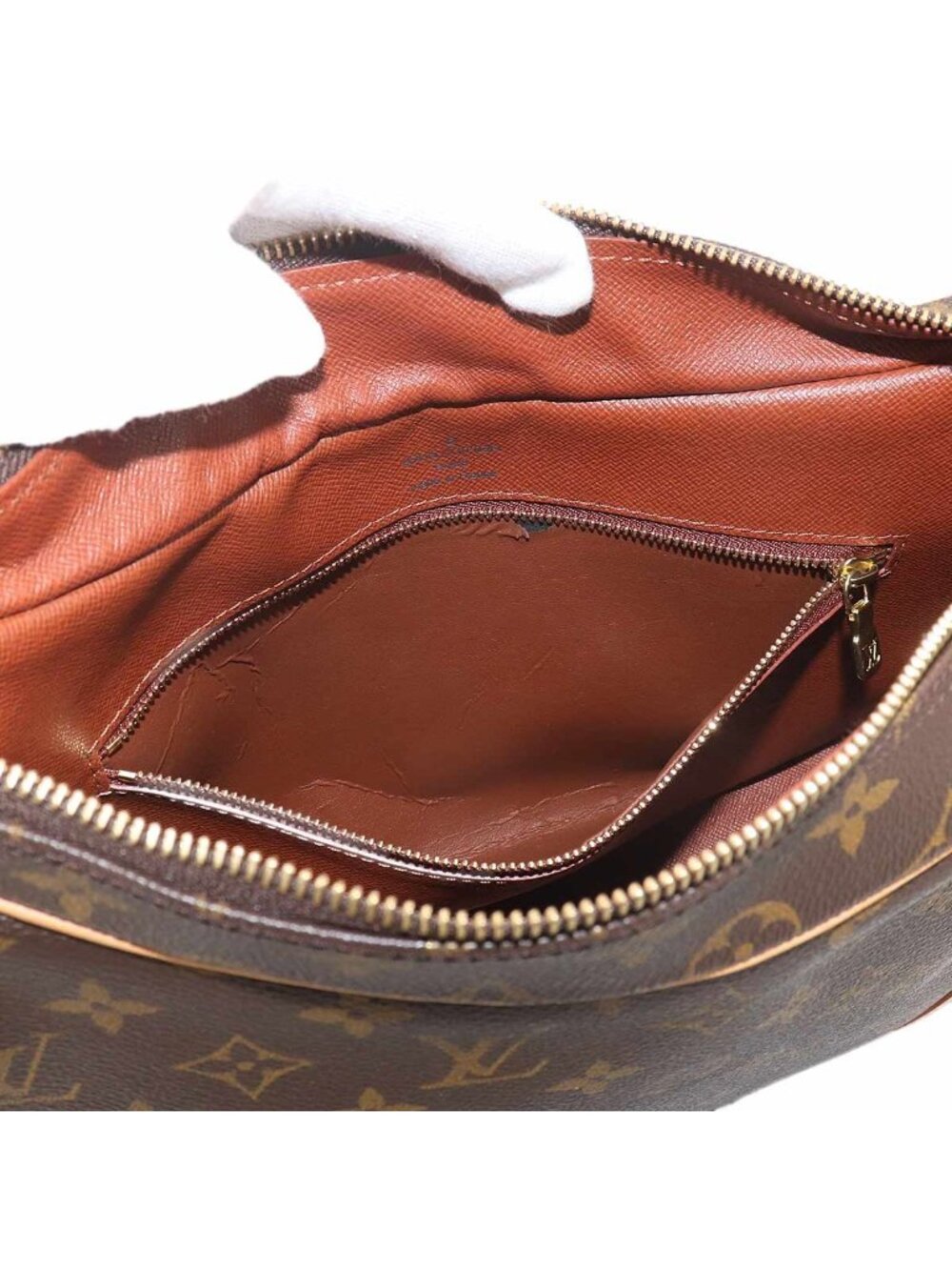 Louis Vuitton Monogram Shoulder Bag Brown Gold Boulogne - Picture 8 of 10